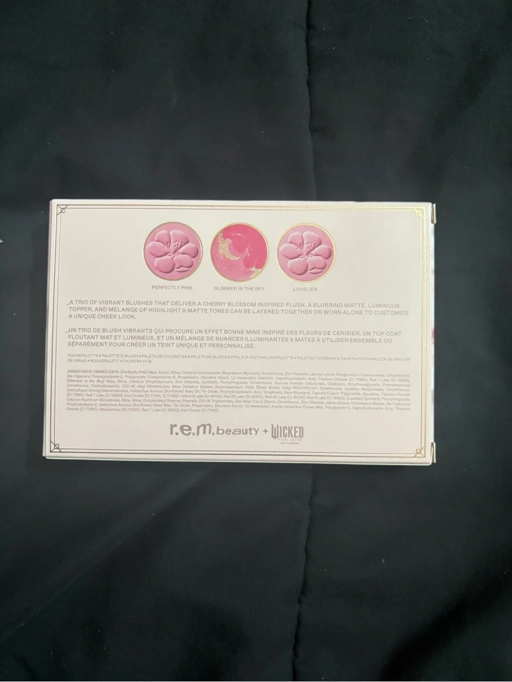 r.e.m. beauty x Wicked Cherry Blossom Blush Palette Glinda Limited Edition NIB